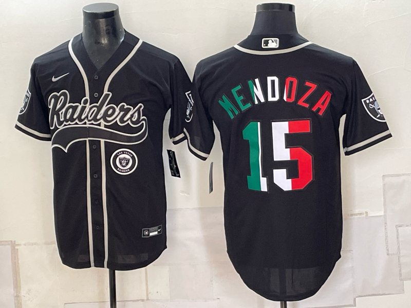 Men 2026 Oakland Raiders #15 Mendoza black Nike Limited NFL Jersey 093018->oakland raiders->NFL Jersey